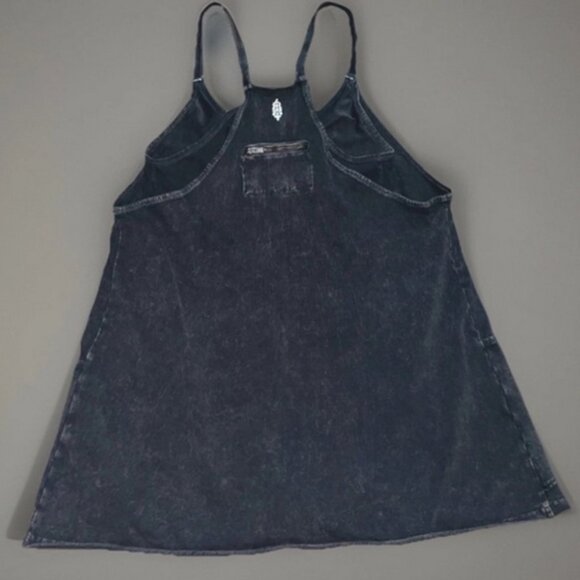 2 Free People Movement Hot Shot Mini Dress BlueWashed Black -2 Dresses / Small - Picture 5 of 10